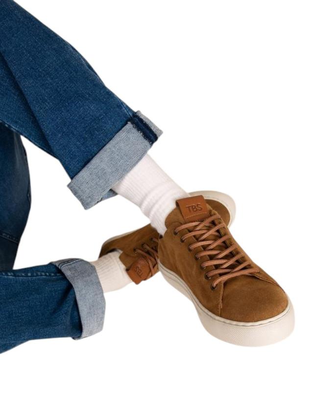Tennis en cuir homme tabac ALBERIC
