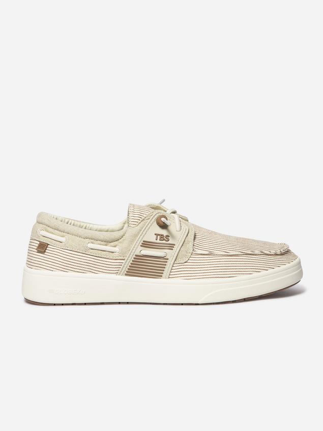 Chaussures bateau homme raye off-white GEOBOAT