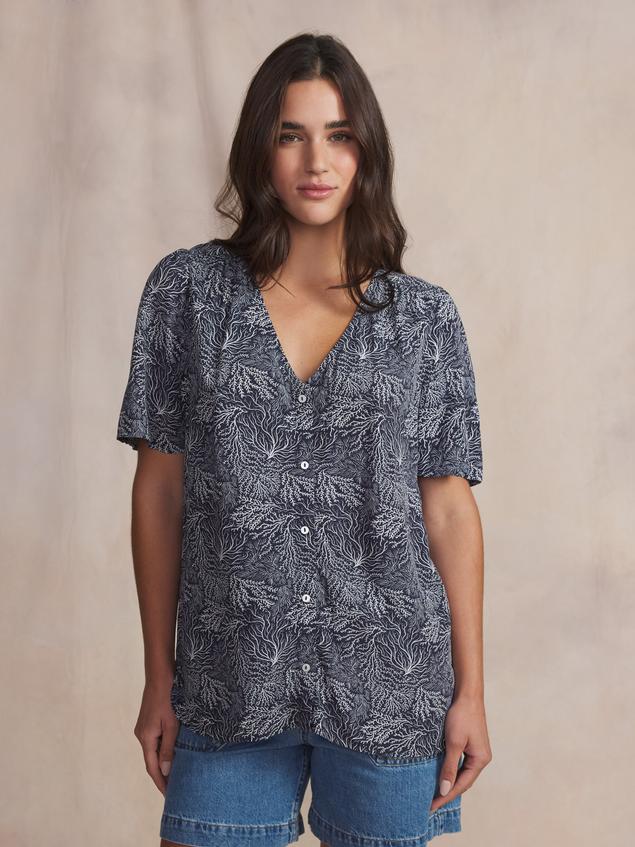 Chemise femme navy HABBYCHA