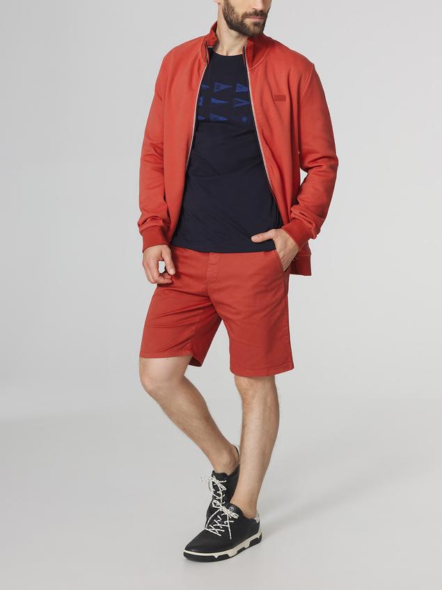 Sweat Zippé Homme Col Montant Rouge LONNIGIL