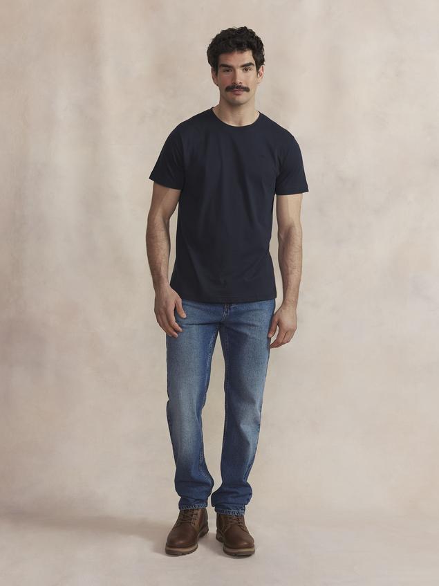 Tee-shirt en maille homme marine PIERETEE