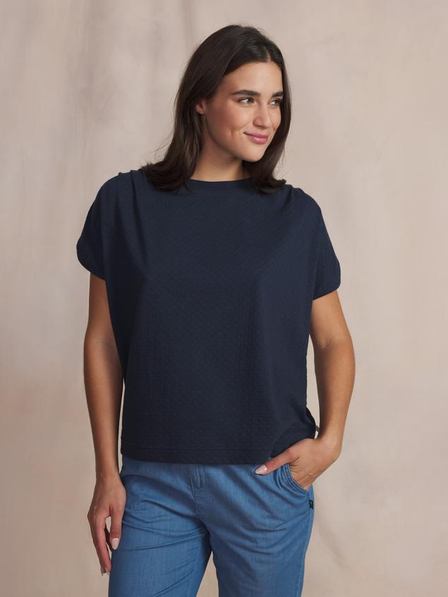Tee-shirt en maille femme navy ROMMYTEE