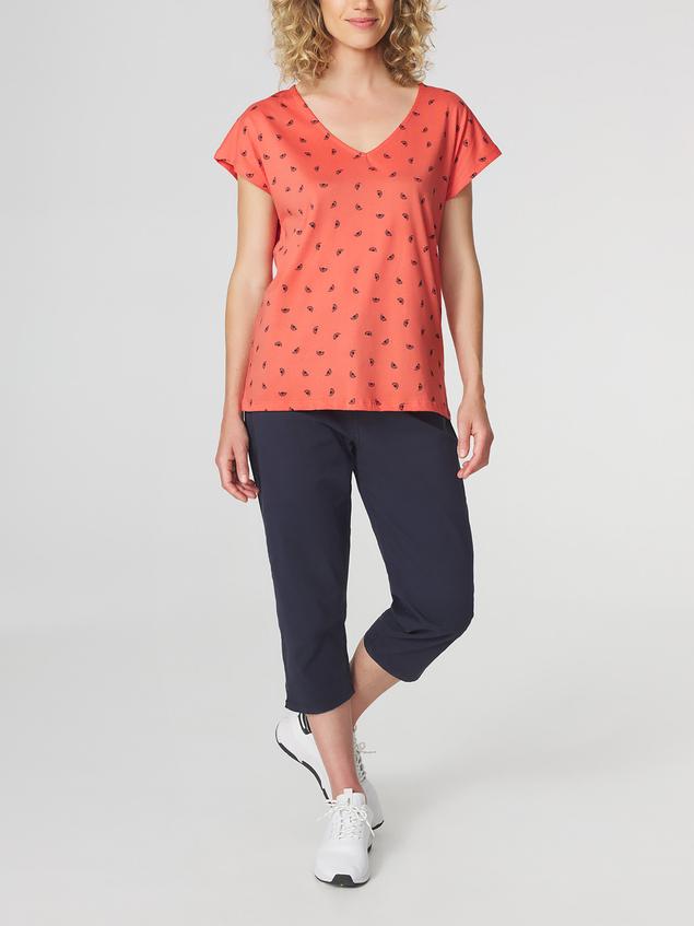 T-shirt Femme Jersey Motifs Marine et Vert EDDENSAN