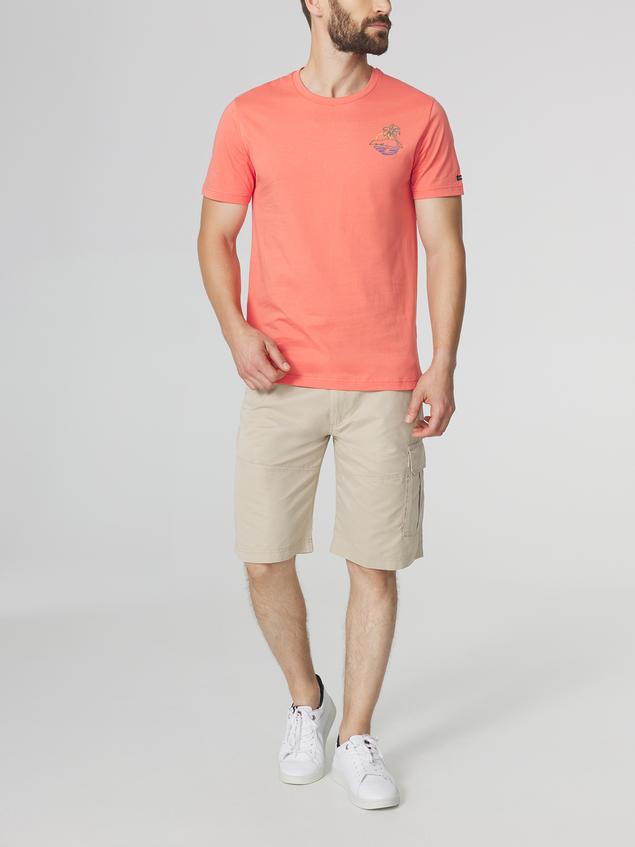 T-shirt Homme Coupe Ajustée Jersey Rouge SOHANTEE