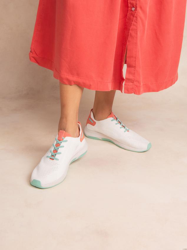 Women's running shoes White Peach Opaline JAZWAVE