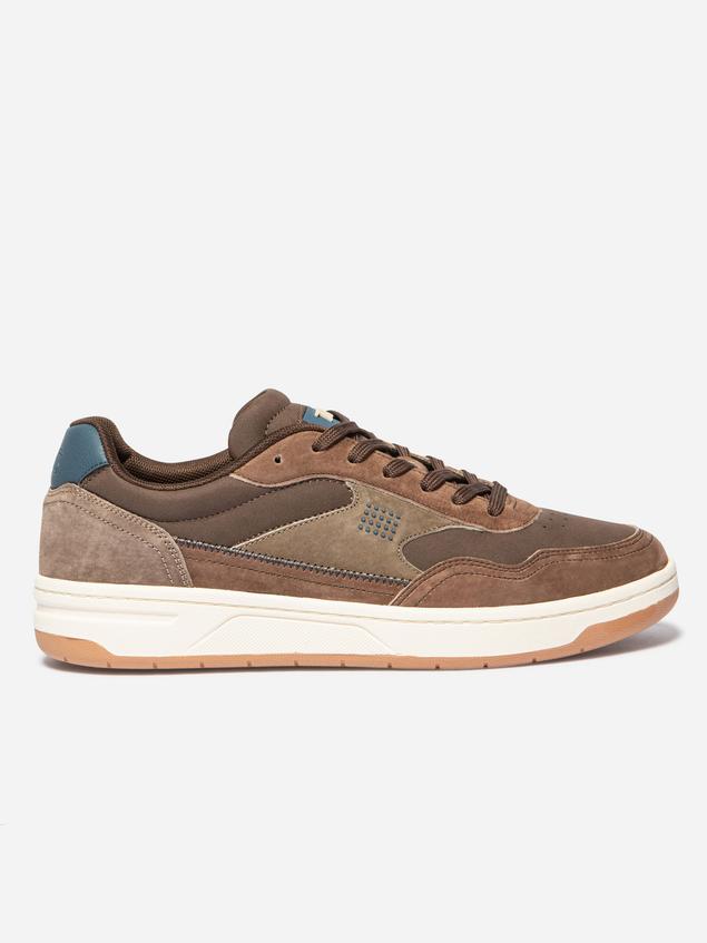 Tennis Homme Cuir Nubuck Marron ALMERIO