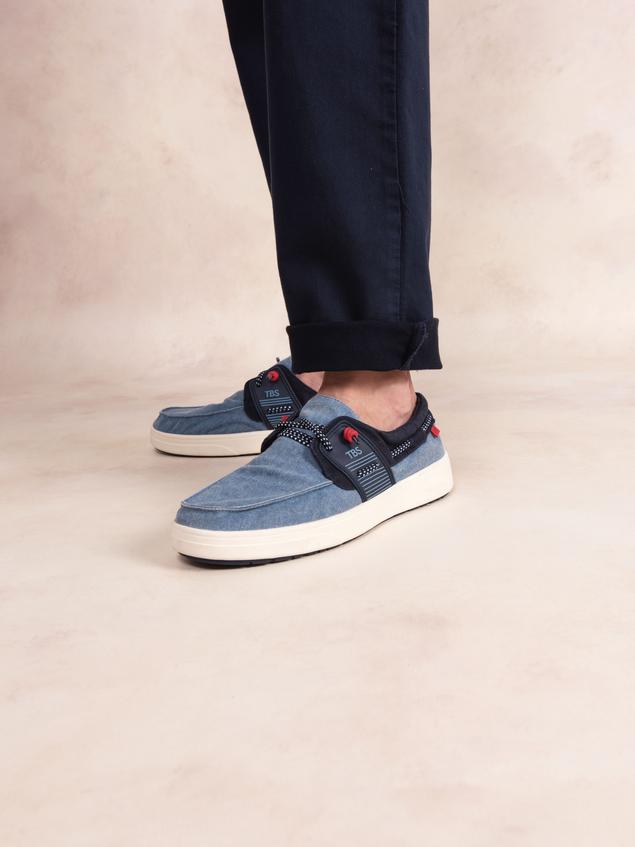 Men's Textile Lightweight Blue Boat Shoes GEOBOAT