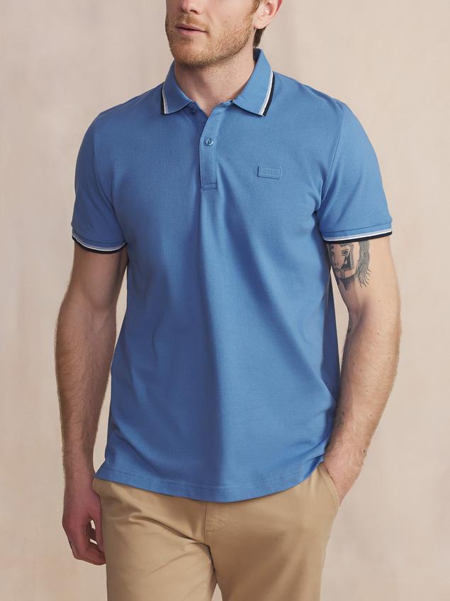 Polo Homme Coton Biologique Bleu YVANEPOL