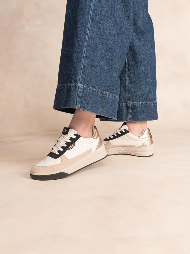 Tennis Femme Cuir Blanc CORALIE