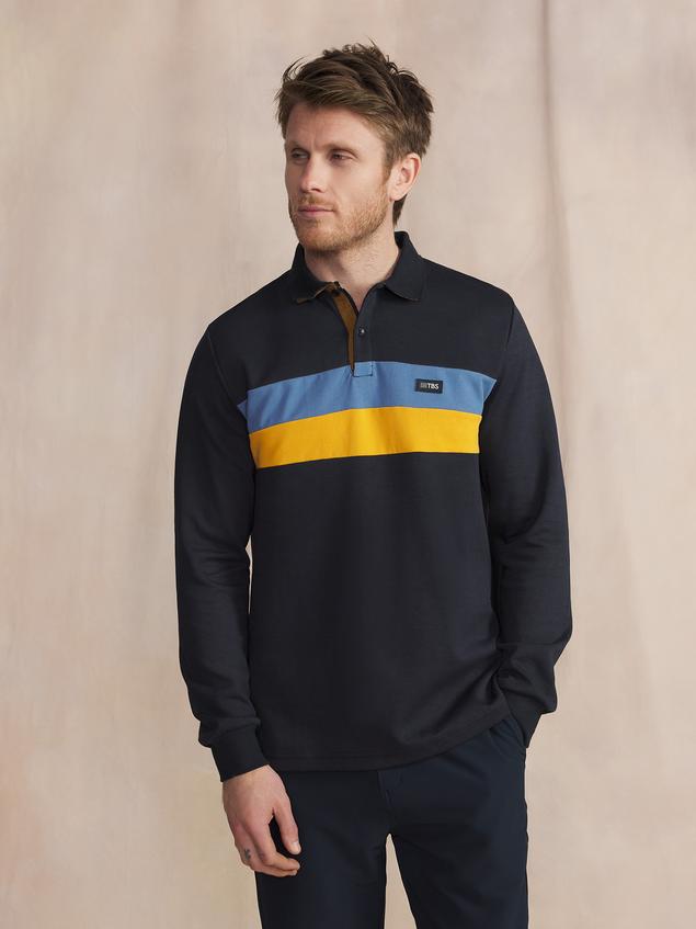 Polo Marine Manches Longues Bleu JADENPOL