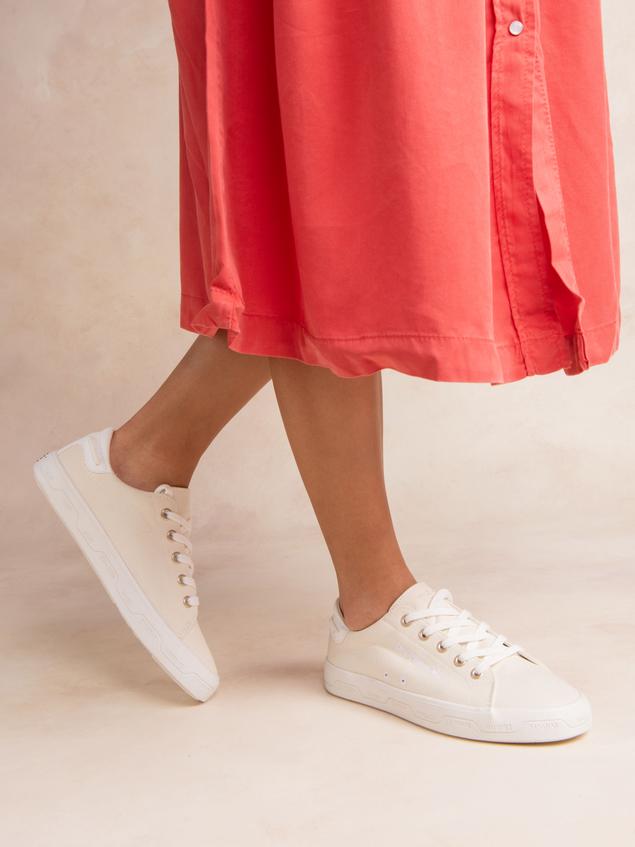 Tennis Femme Coton Recyclé Blanc LANZARA