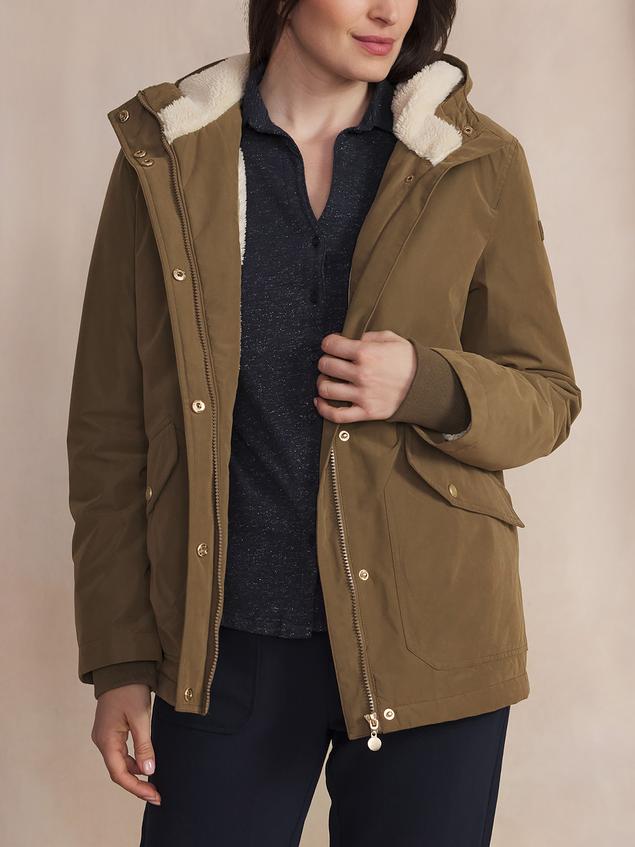 Manteau Femme Intérieur Sherpa Dessus Marron JUDITMAN