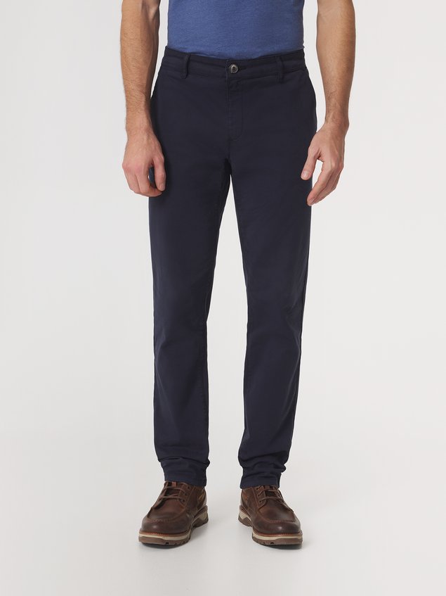 Pantalon Chino Homme Coton Recyclé Marine FILAOFAN