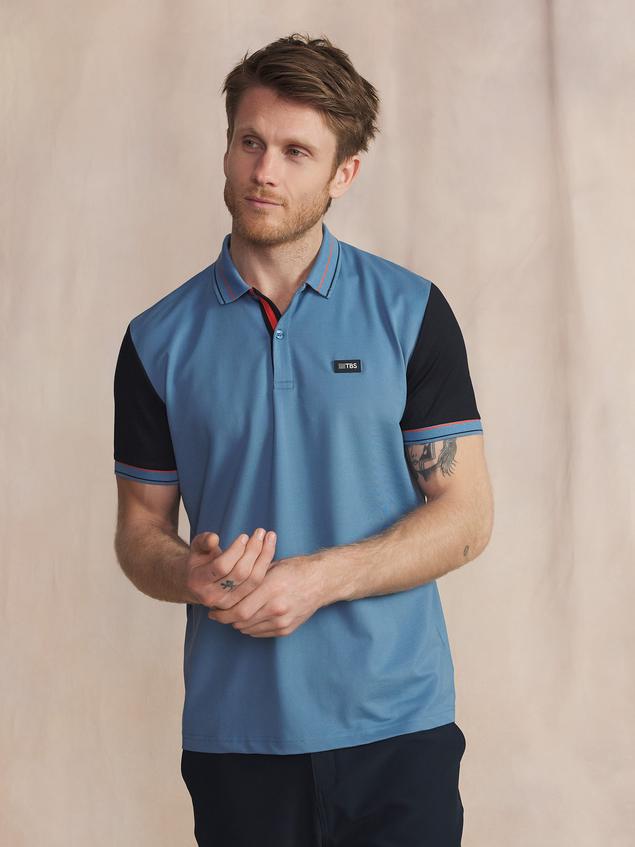 Polo Manches Courtes Bleu IONASPOL