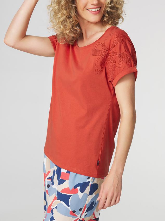 T-shirt Femme Jersey Rouge ZELDATEE