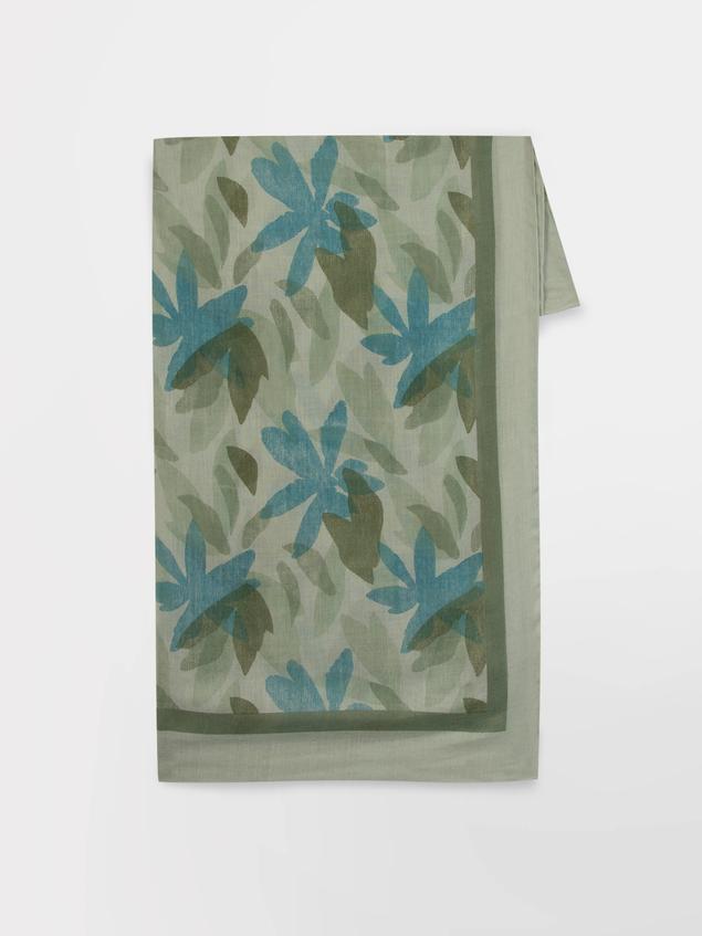 Foulard femme feuille argile LOUNAFOU