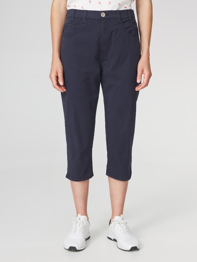 Corsaire Femme Coton Stretch Marine