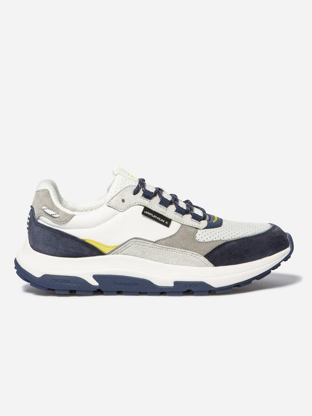 Running homme blanc navy jaune JONASSE