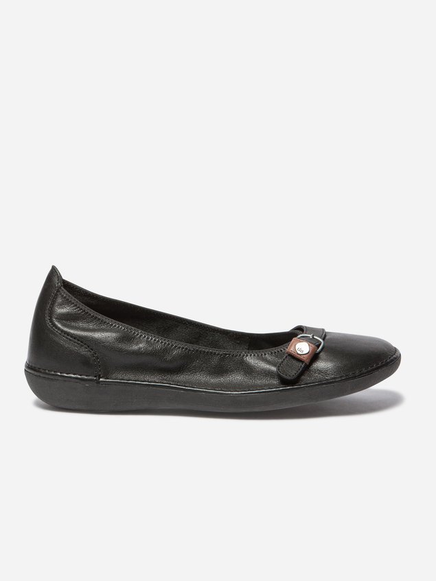 Ballerines Femme Confort Cuir Noir