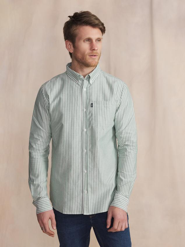 Chemise Trefle Manches Longues Vert RHAVICHE