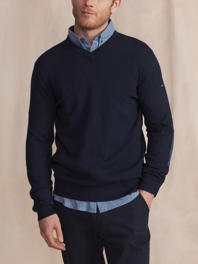 Pull Marine Manches Longues Bleu MALIKVER