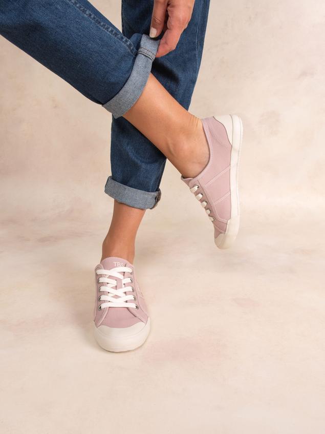 Tennis en toile femme rosee OPIACE