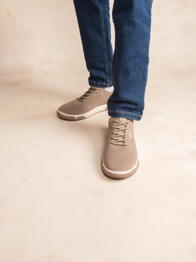 Tennis en toile homme chine taupe GUEKNIT