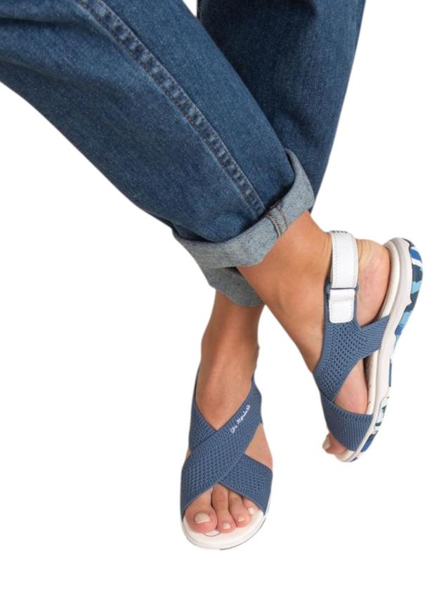 Women's flat sandals Baltic White Camo JAZZFIT