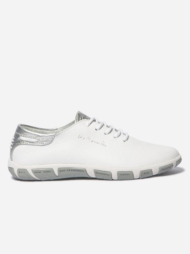 Tennis en toile femme extra blanc et silver JAZARU