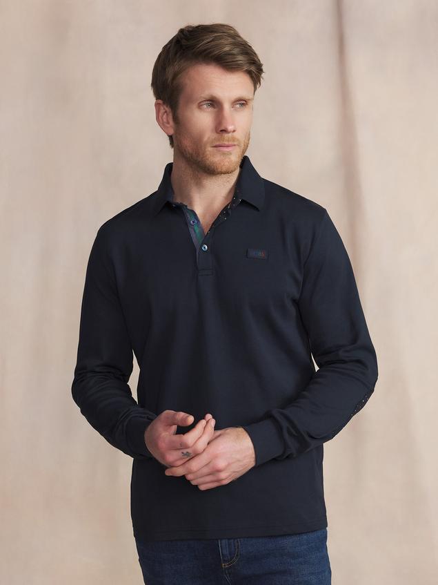 Polo Marine Manches Longues Bleu BARZIPOL