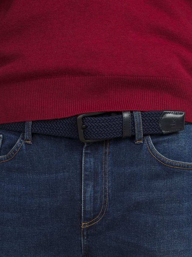 Ceinture Homme Tressée & Elastiquée Marine