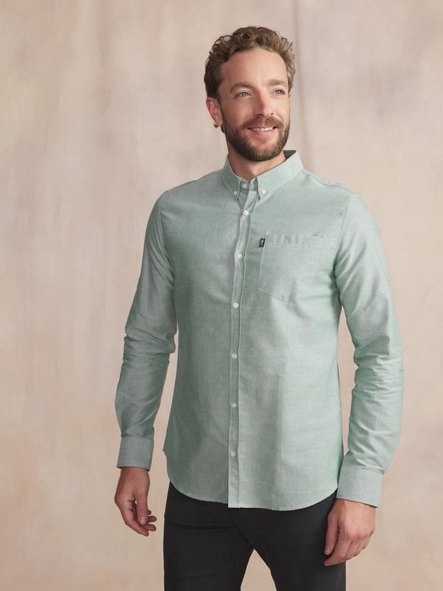 Chemise Trefle Manches Longues Vert BRADYCHE