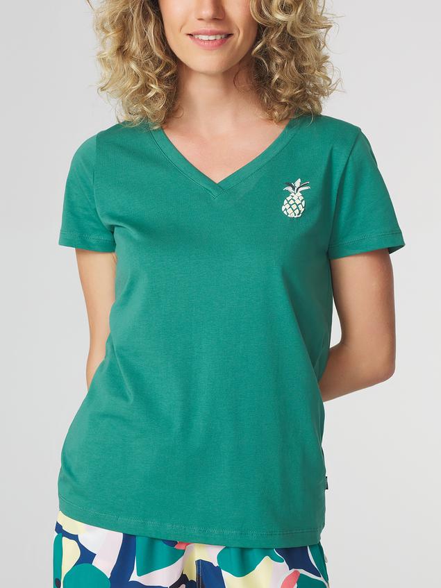 T-shirt Femme Manches Courtes Vert KESSYTEE