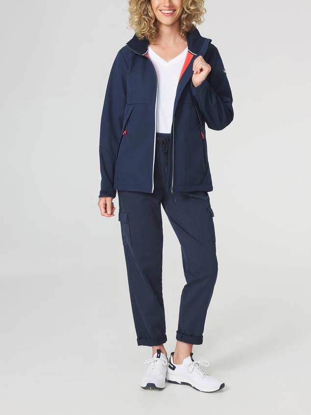 Veste Femme Capuche Amovible Marine TELMAVES