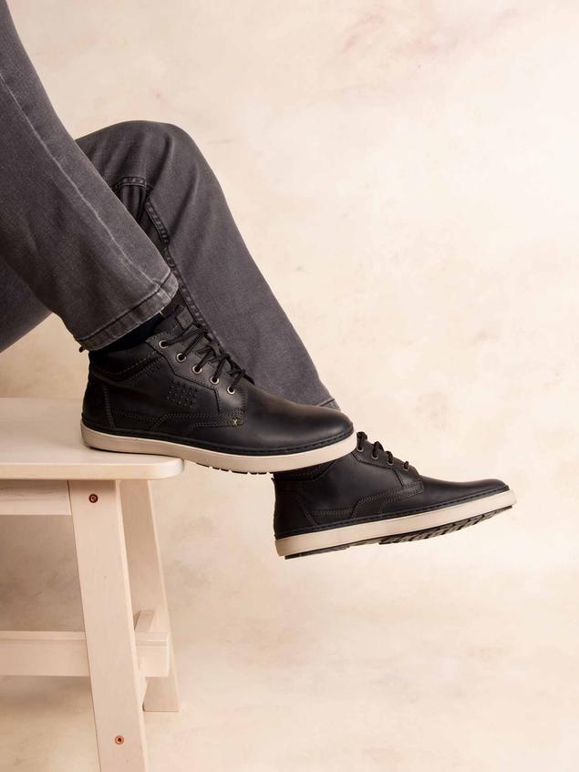 Bottines Homme Cuir Noir BERNNIE