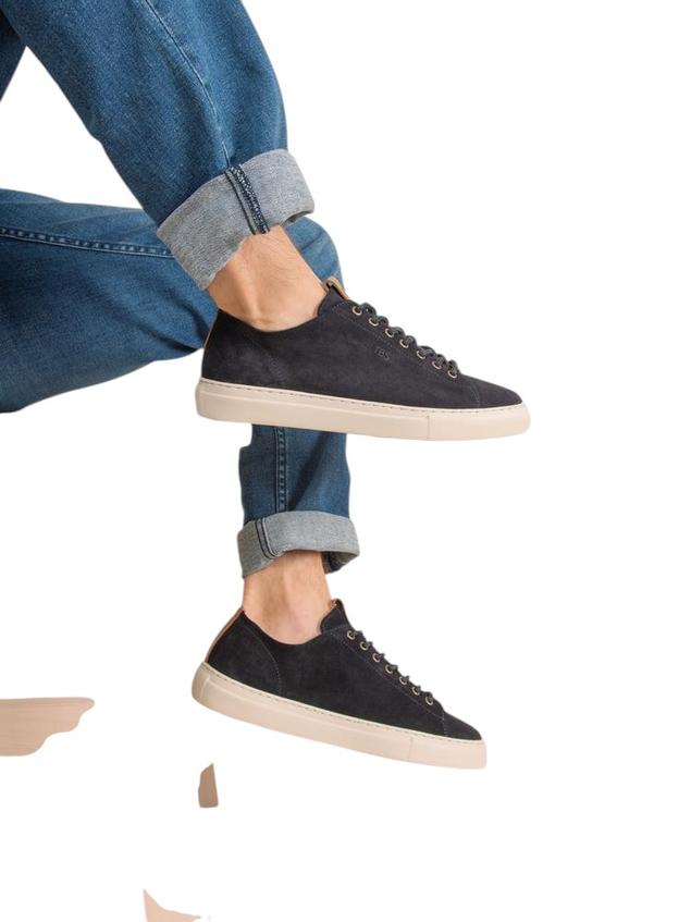 Men's leather sneakers Navy ALBERIC
