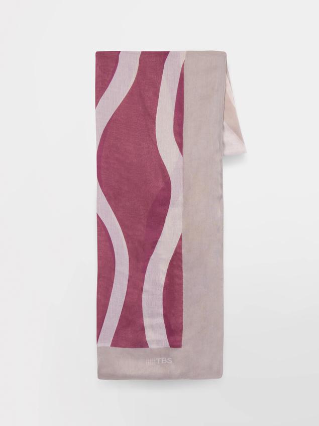Foulard Femme Léger Rectangulaire Rayures LOUNAFOU