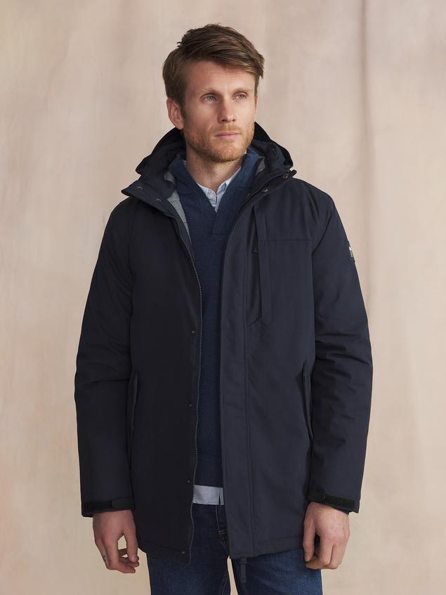 Veste Homme Imperméable Mi-Longue Bleu JAFARVES