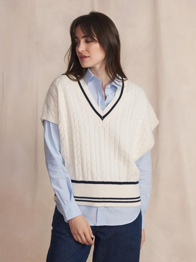 Pull Sans Manche Blanc ARIAHCAP