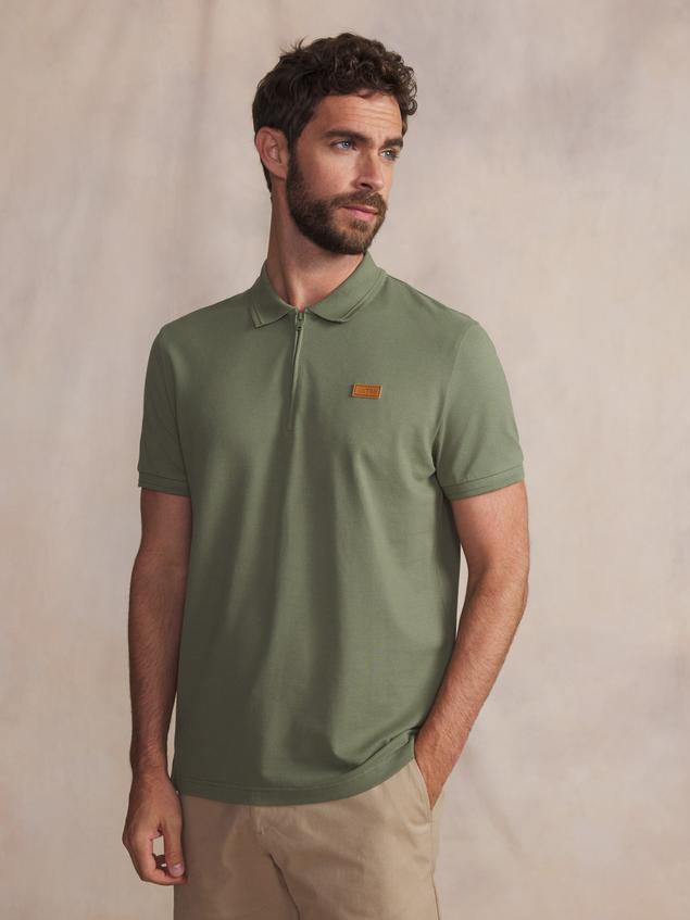 Polo homme kaki NACCAPOL