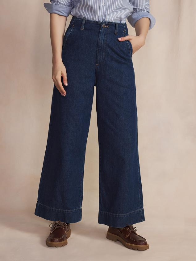 Jean Femme Coupe Large Bleu FAHRAHUI