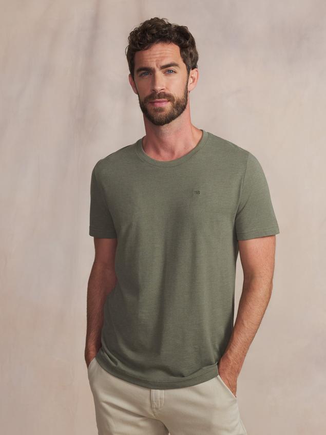 Tee-shirt en maille homme kaki PIERETEE