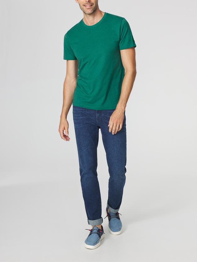 T-shirt Homme Coupe Ajustée Jersey Vert PIERETEE