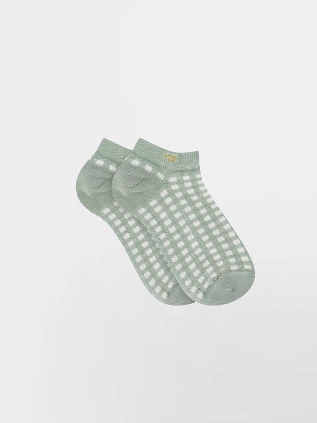 Chaussettes femme vichy argile LOWLUXY