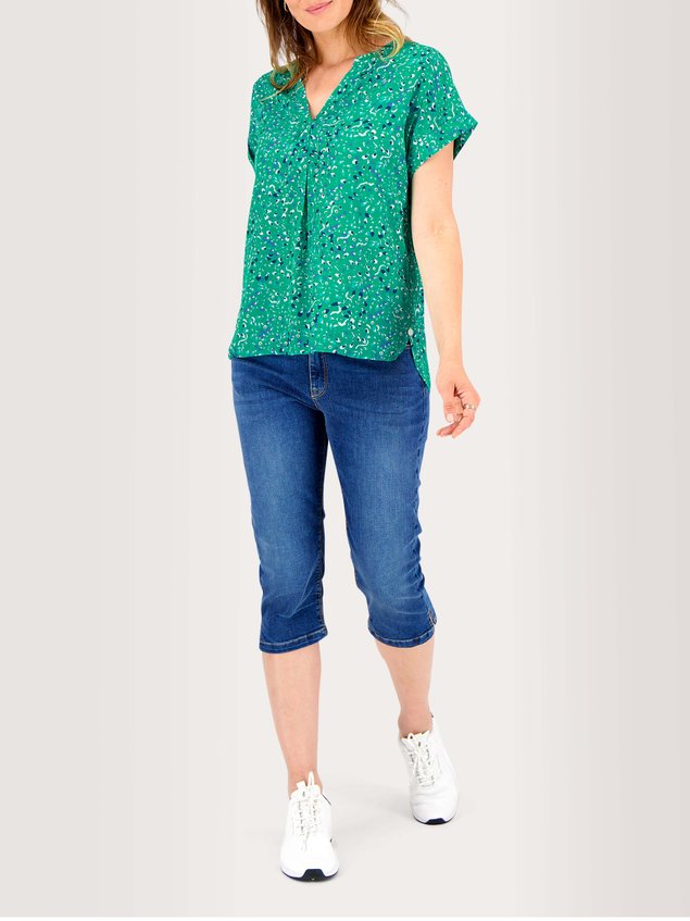 Blouse Femme Fluide & Légère Motif Vert