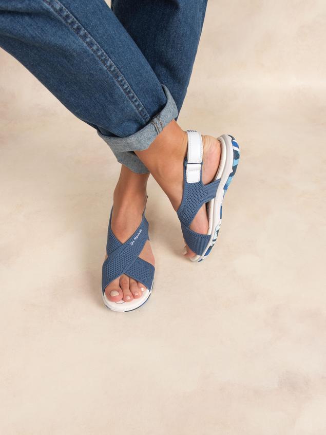 Women's flat sandals Baltic White Camo JAZZFIT