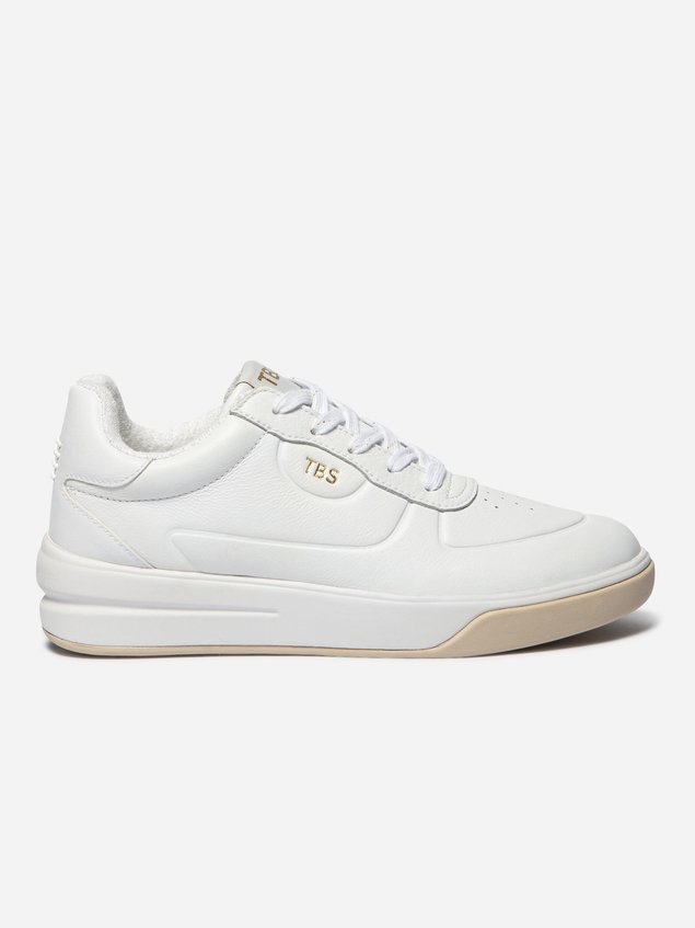 Baskets Femme Confort Cuir Blanc