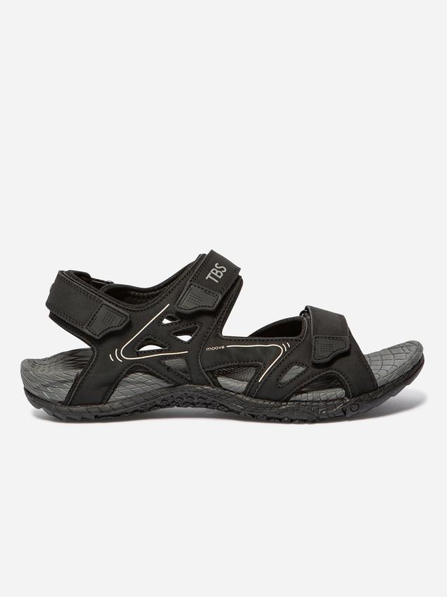 Sandales plates homme noir TREKMON