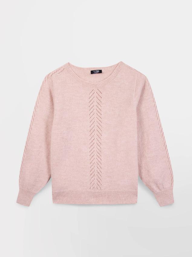 Pull fabriqué en France rose Victoire