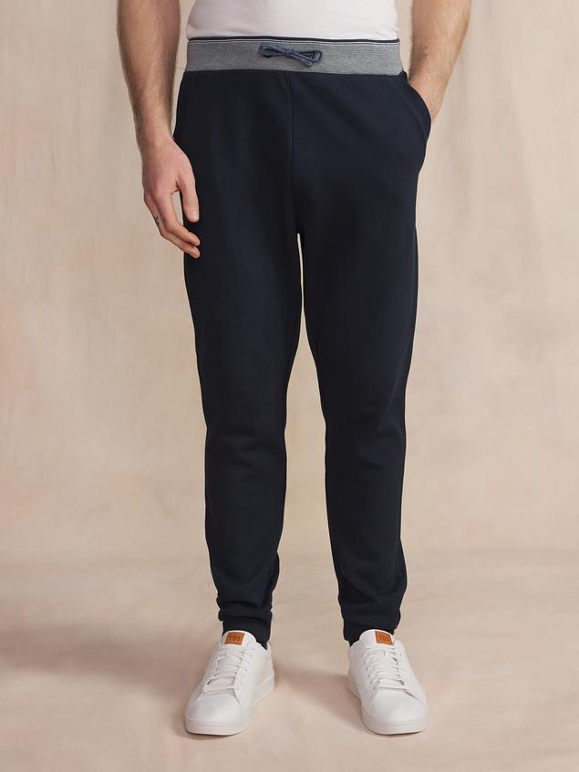 Pantalon Homme Molleton Ceinture Elastiquée Marine LOANNJOG